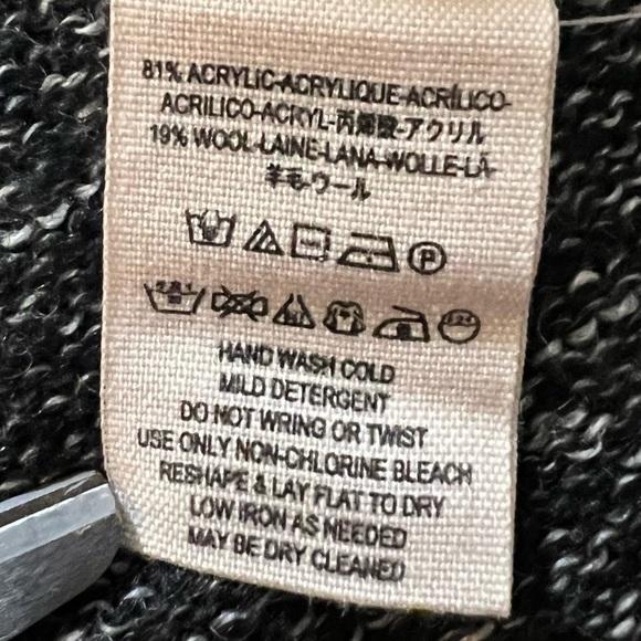 FREE PEOPLE Wool Blend Knit Sweater High Low Gray Boho Bohemian - Picture 9 of 11